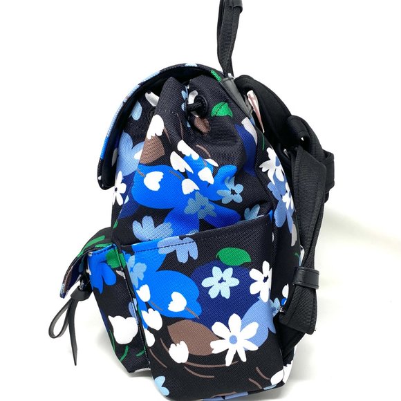 Kate Spade Flat Backpack Carley Bloom Multi Blue W - Picture 3 of 11